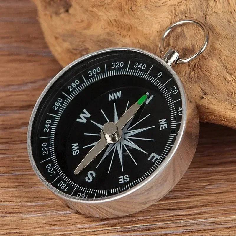 Pocket-Sized Portable Survival Compass with Key Ring – Outdoor Camping & Hiking Navigation